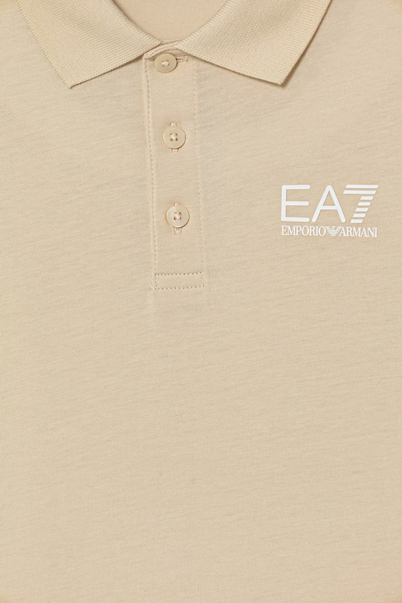 Chłopiec EA7 Emporio Armani polo dziecięce bawełniane 7B000022.AF10378 beżowy