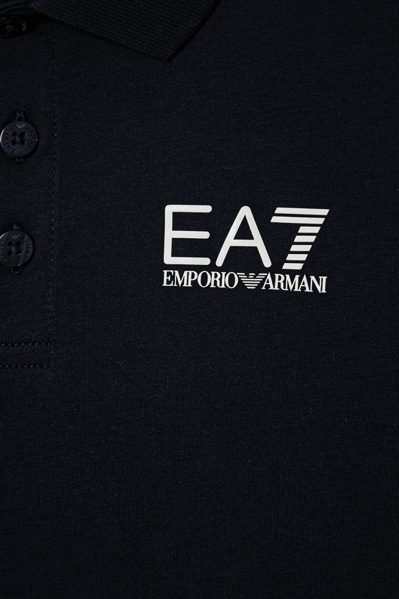 Αγορίστικα EA7 Emporio Armani πόλο παιδικό βαμβακερό 7B000022.AF10378 σκούρο μπλε