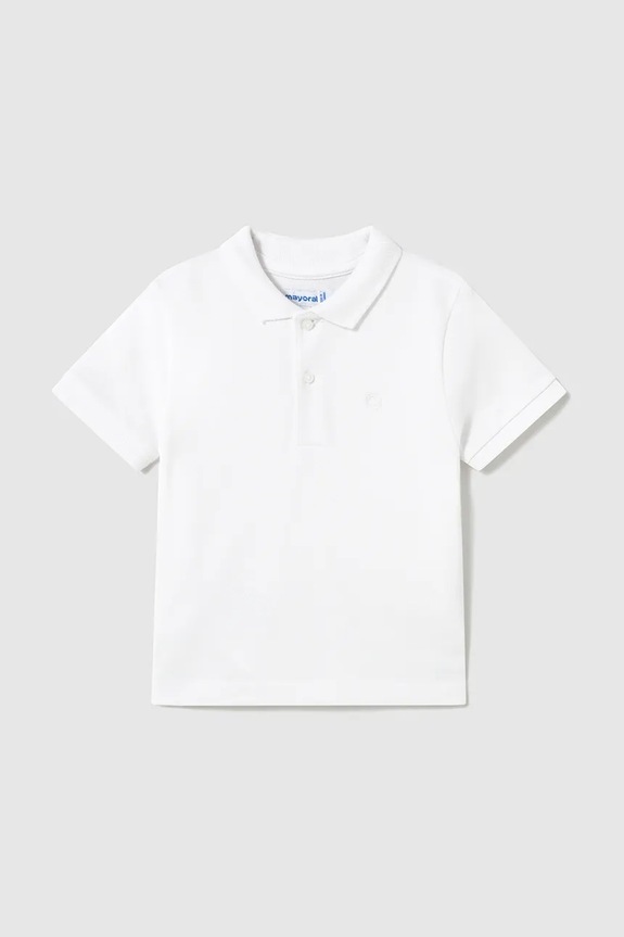 Mayoral polo bawełniane dziecięce bawełna biały 102.3F.Baby.PPYA