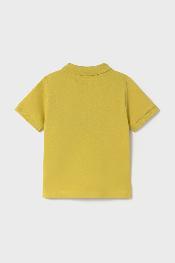 Mayoral polo bawełniane dziecięce 102.3F.Baby.PPYA żółty SS25