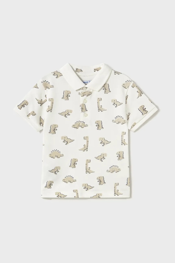 Mayoral tricou polo copii cu modele bej 1109.3F.Baby.PPYA