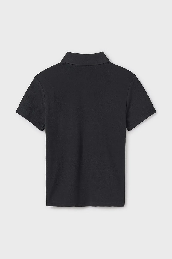 Mayoral polo bawełniane dziecięce 6128.7B.Junior.PPYA czarny SS25