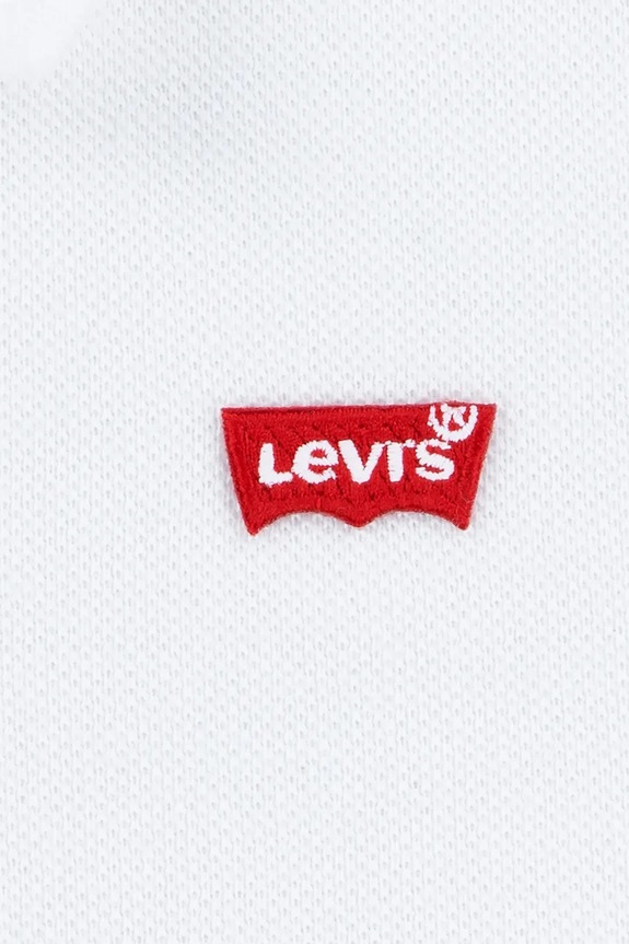 Levi's polo bawełniane dziecięce BACK NECK TAPE POLO 9EA893 biały