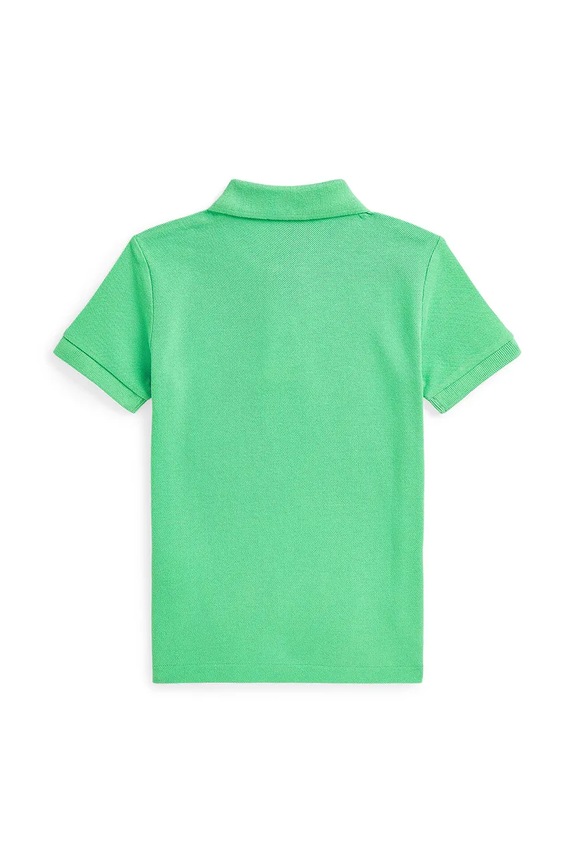 Детска памучна тениска с яка Polo Ralph Lauren 322703632192 зелен SS25