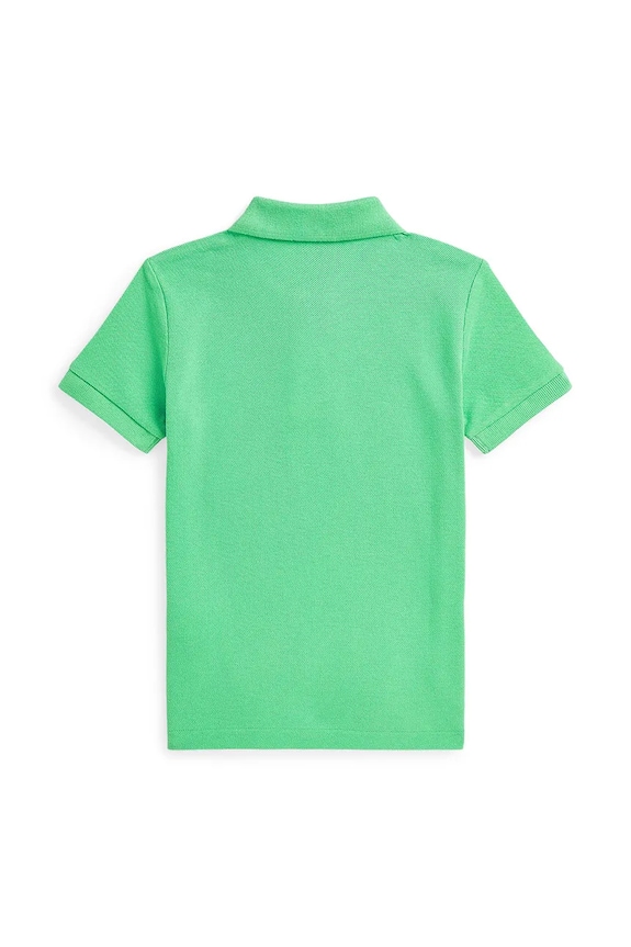 Детска памучна тениска с яка Polo Ralph Lauren 322703632192 зелен SS25