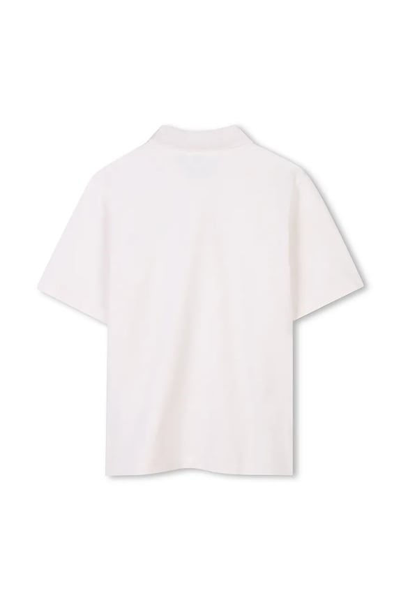 Kenzo Kids tricou polo copii K61105.162 alb SS25