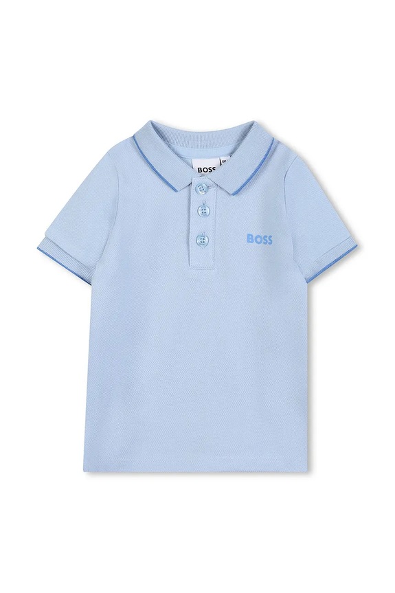 BOSS polo in cotone neonati con colletto blu J52094.67.81