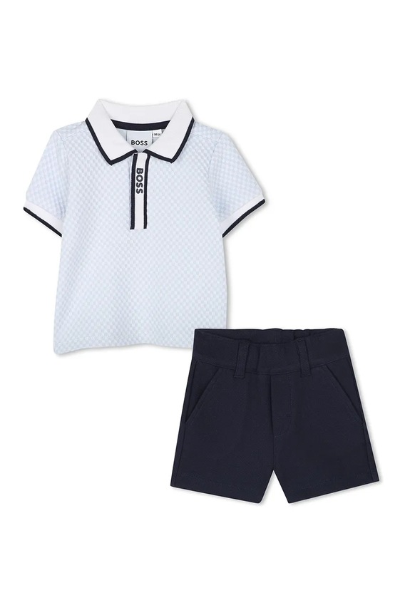 BOSS compleu bebe uni albastru J52212