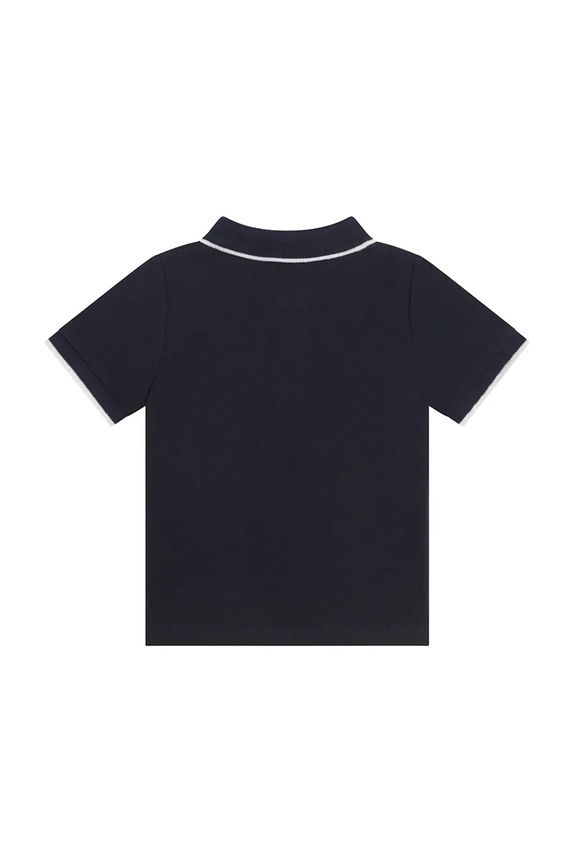 BOSS polo bawełniane niemowlęce J05P13 granatowy AW25