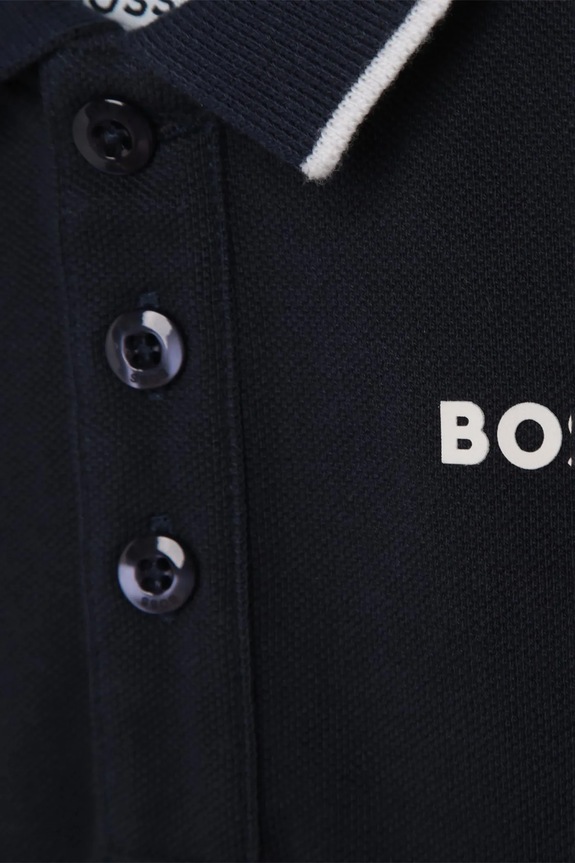 Chłopiec BOSS polo bawełniane niemowlęce J05P13 granatowy
