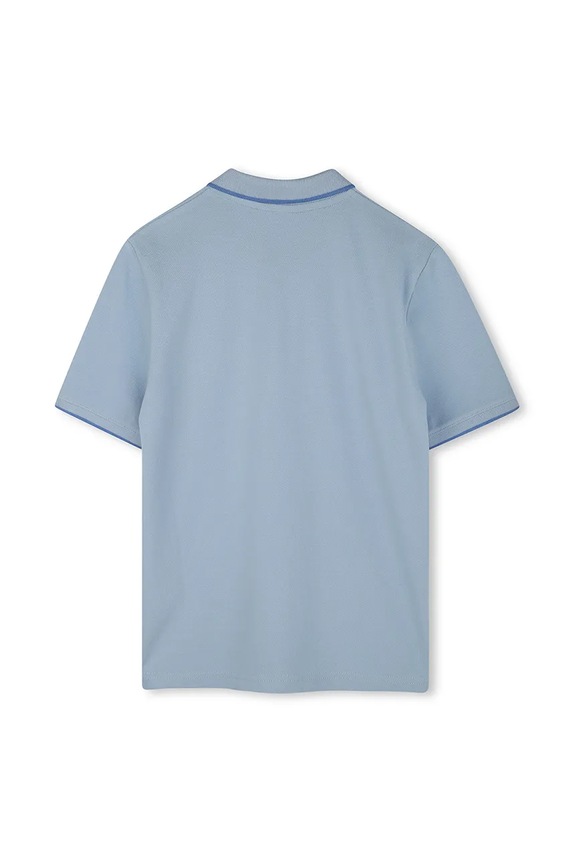 BOSS polo in lana bambino/a J52012.114.150 blu SS25