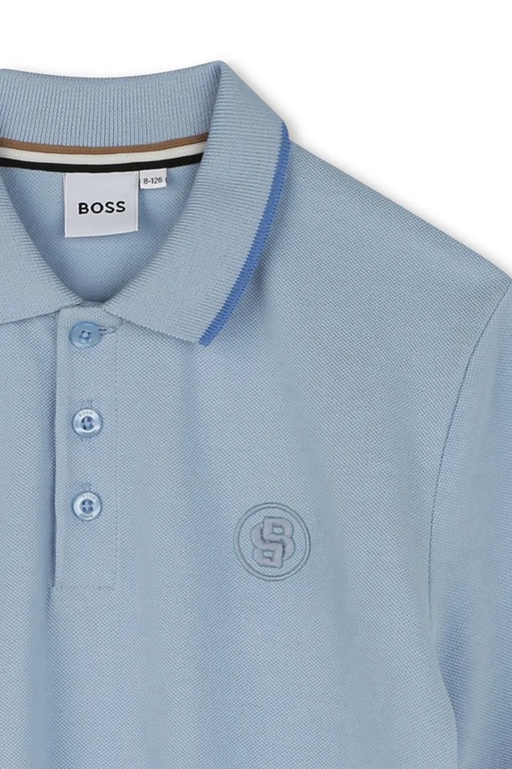 CHLAPEC Dětská bavlněná polokošile BOSS J52012.162.174 modrá