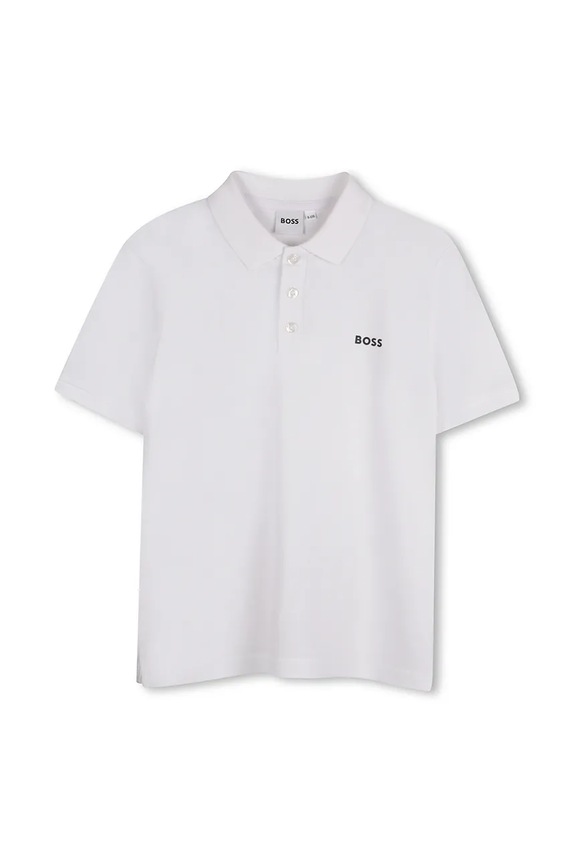 BOSS polo in lana bambino/a con colletto bianco J52014.114.150