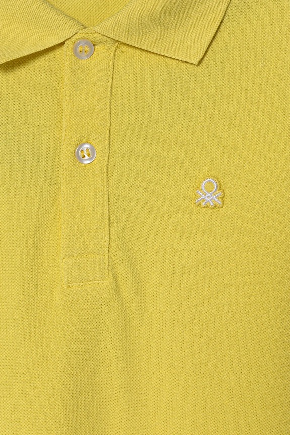 Băieți United Colors of Benetton tricouri polo din bumbac pentru copii 3089G3008.P.Season.PPYA verde
