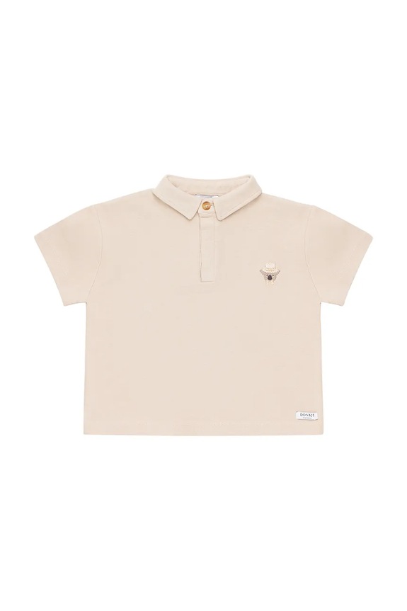 Donsje polo in cotone neonati Wouti Shirt Groom 4098701.68.92 beige SS25