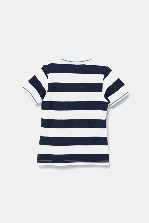 Pamučna polo majica United Colors of Benetton 39QAG300V.P.Seasonal mornarsko plava SS25