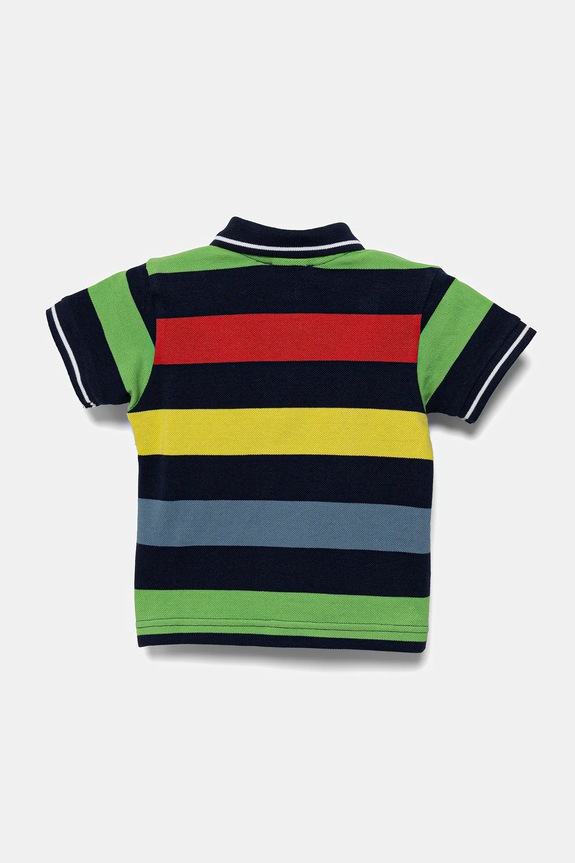 Παιδικά βαμβακερά μπλουζάκια πόλο United Colors of Benetton 39QAG300V.P.Seasonal μπλε SS25