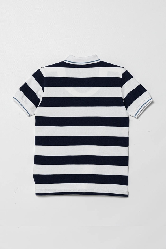 Παιδικά βαμβακερά μπλουζάκια πόλο United Colors of Benetton 39QAC301T.G.Seasonal σκούρο μπλε SS25