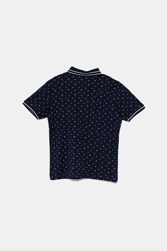 Παιδικά βαμβακερά μπλουζάκια πόλο United Colors of Benetton 3H35C301V.G.Seasonal σκούρο μπλε SS25