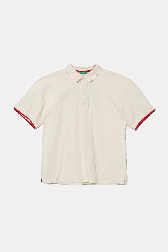 Bombažen polo United Colors of Benetton Bombaž bež 3MI5C301U.G.Seasonal