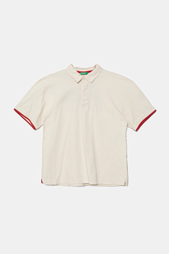 Bombažen polo United Colors of Benetton Bombaž bež 3MI5C301U.G.Seasonal