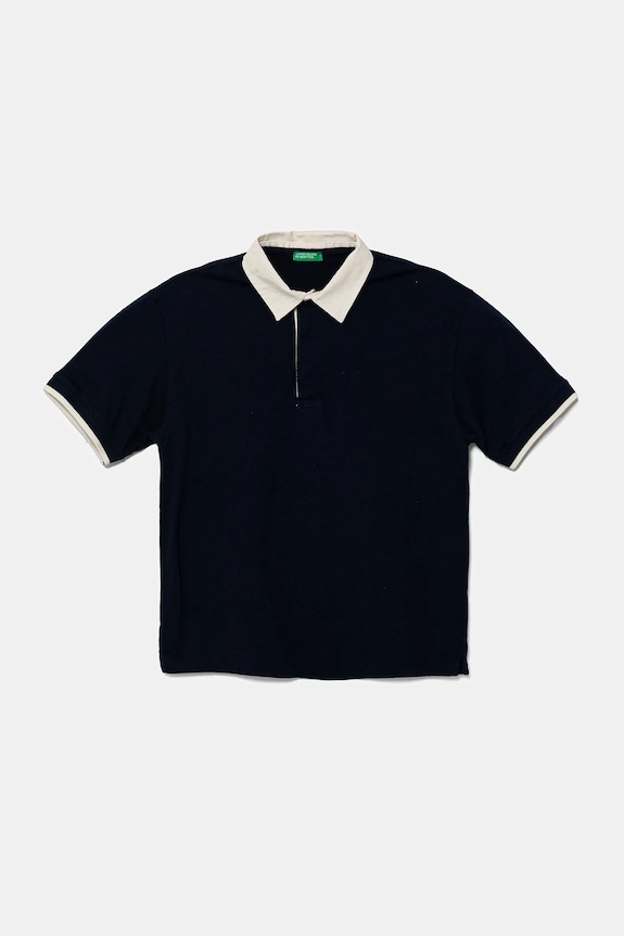 United Colors of Benetton polo in cotone con colletto blu navy 3MI5C301U.G.Seasonal