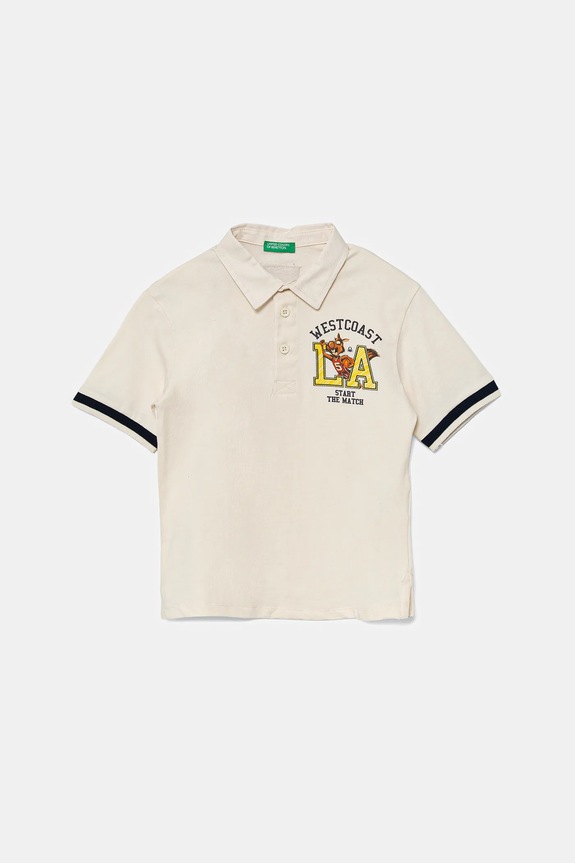 United Colors of Benetton polo in lana bambino/a con colletto beige 3BL0G300W.P.Seasonal