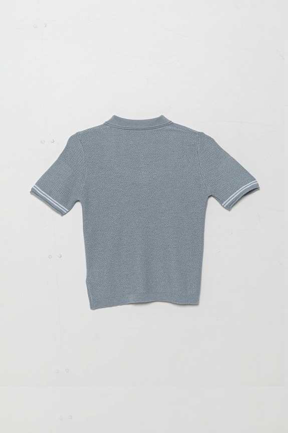 United Colors of Benetton polo din amestec de in pentru copii 104NH3001.P.Seasonal albastru SS25