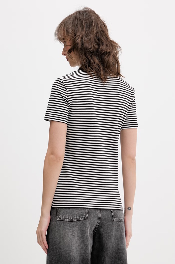 Oblačila Tommy Jeans polo majica ženski bombaž z elastanom DW0DW20160 črna