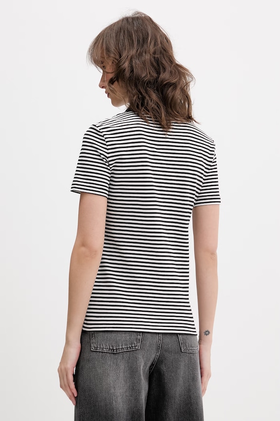 Oblačila Tommy Jeans polo majica ženski bombaž z elastanom DW0DW20160 črna