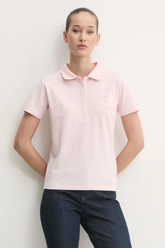 Polo tričko Guess Jeans slim ružová W5RP47.KARS2