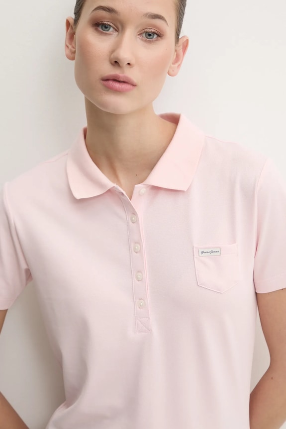 Polo tričko Guess Jeans ružová W5RP47.KARS2