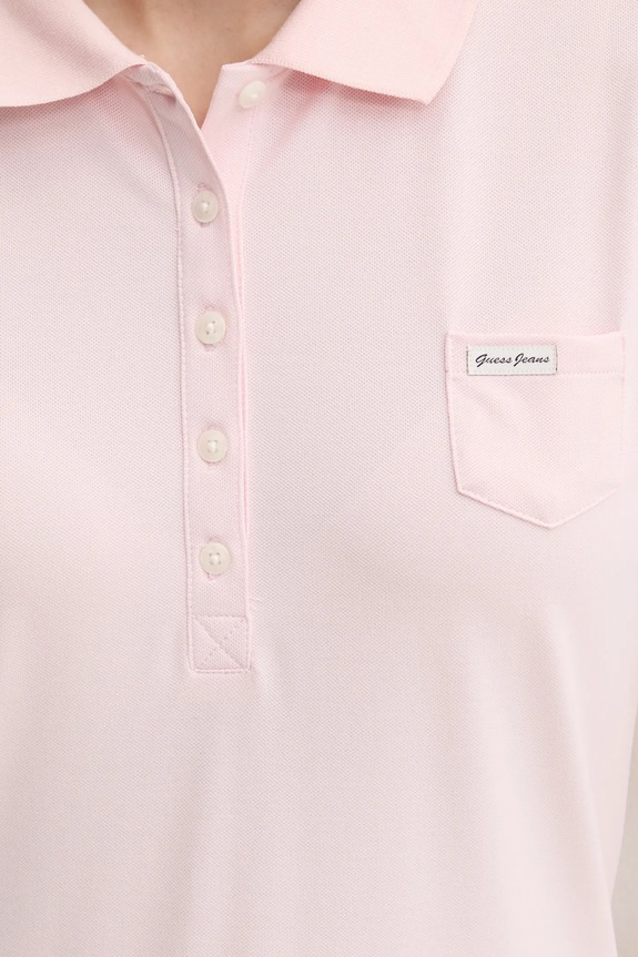 Polo tričko Guess Jeans W5RP47.KARS2 ružová