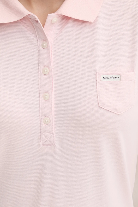 Polo tričko Guess Jeans W5RP47.KARS2 ružová