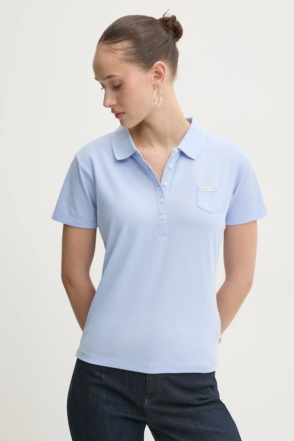 Guess Jeans polo z elastanem niebieski W5RP47.KARS2