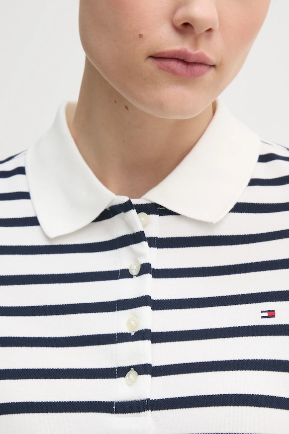 Tommy Hilfiger polo damskie z bawełną WW0WW43224 biały