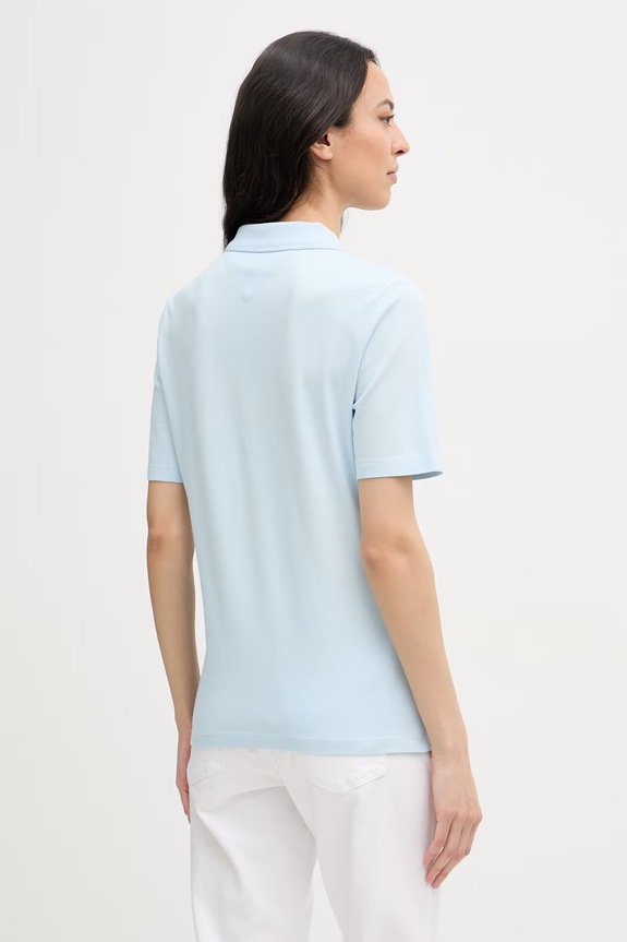 Oblečenie Tommy Hilfiger polo tričko dámske s bavlnou WW0WW43224 modrá