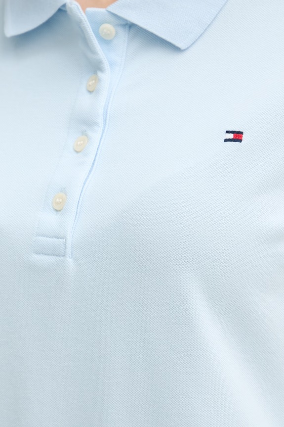 Tommy Hilfiger polo tričko dámske s bavlnou WW0WW43224 modrá