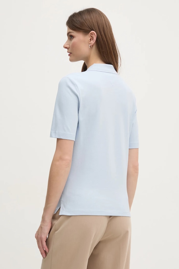 Odzież Tommy Hilfiger polo damskie z bawełną WW0WW43224 niebieski