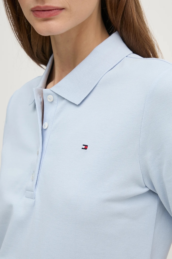 Tommy Hilfiger polo damskie z bawełną WW0WW43224 niebieski