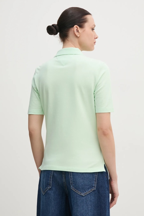 Îmbrăcăminte Tommy Hilfiger polo de damă cu bumbac WW0WW43224 verde