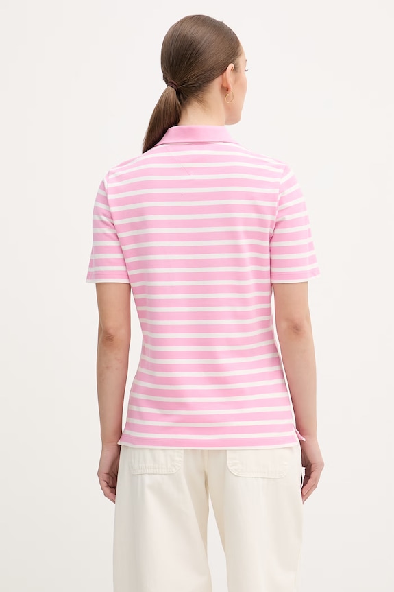 Oblečenie Tommy Hilfiger polo tričko dámske s bavlnou WW0WW43224 ružová