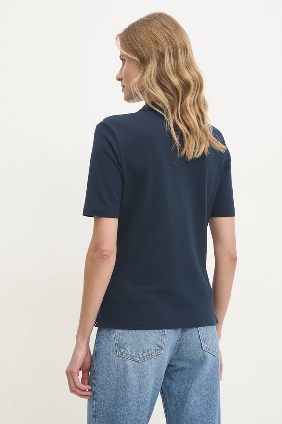 Odzież Tommy Hilfiger polo damskie z bawełną WW0WW43224 granatowy