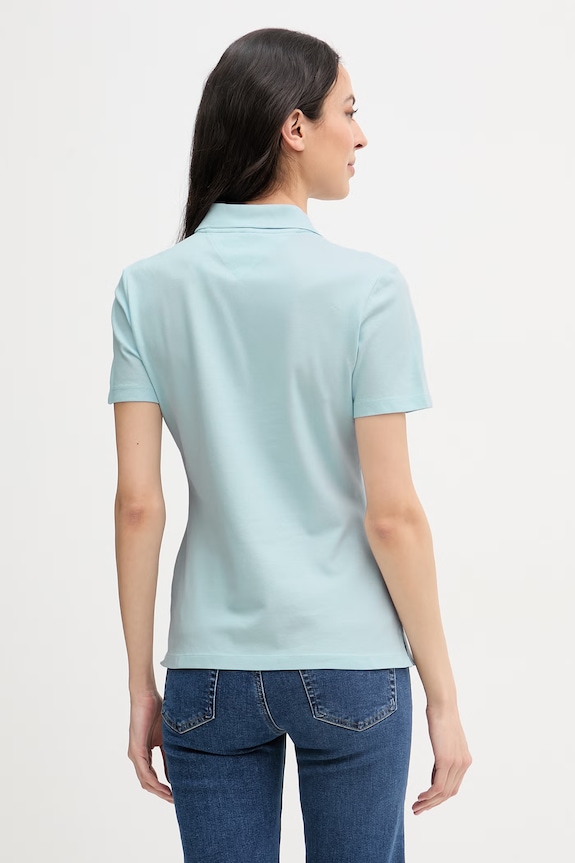 Oblečenie Tommy Hilfiger polo tričko dámske s bavlnou WW0WW43225 modrá