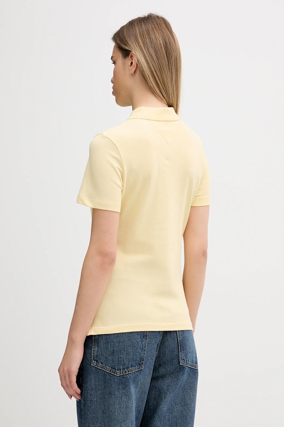 Oblečenie Tommy Hilfiger polo tričko dámske s bavlnou WW0WW43225 žltá