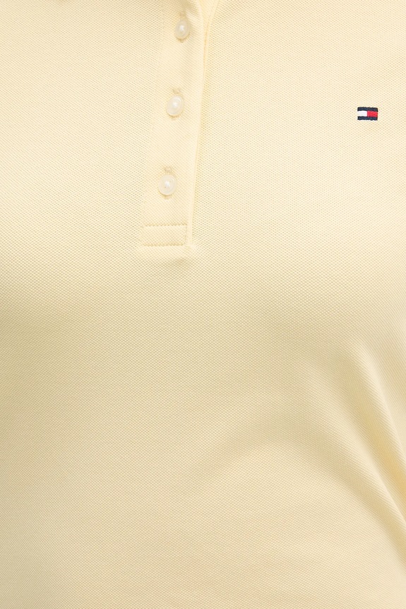 Tommy Hilfiger polo tričko dámske s bavlnou WW0WW43225 žltá