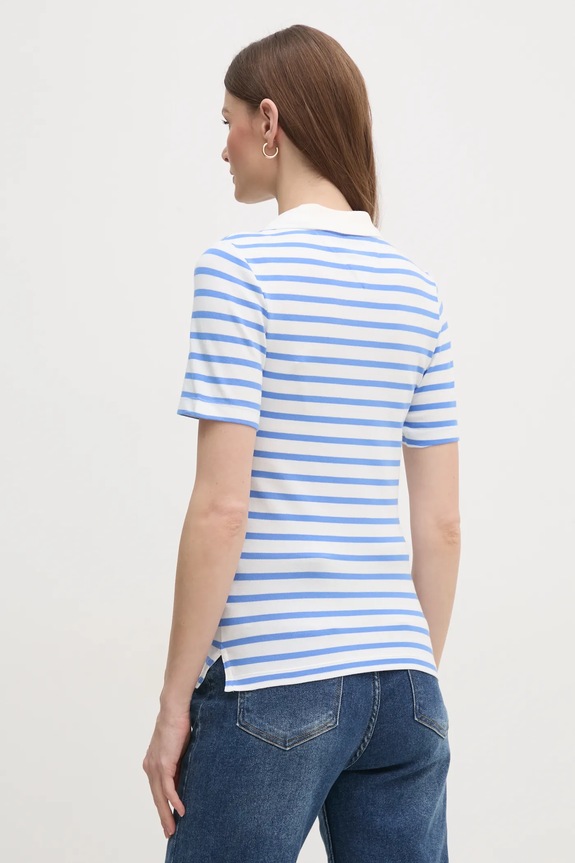 Oblečení Tommy Hilfiger polo dámské s bavlnou WW0WW43225 modrá