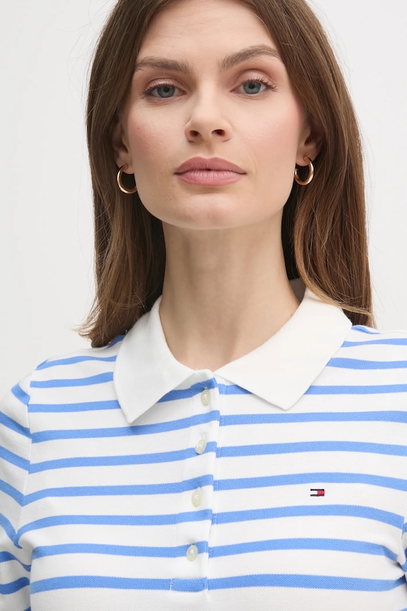 Tommy Hilfiger polo dámské s bavlnou modrá WW0WW43225