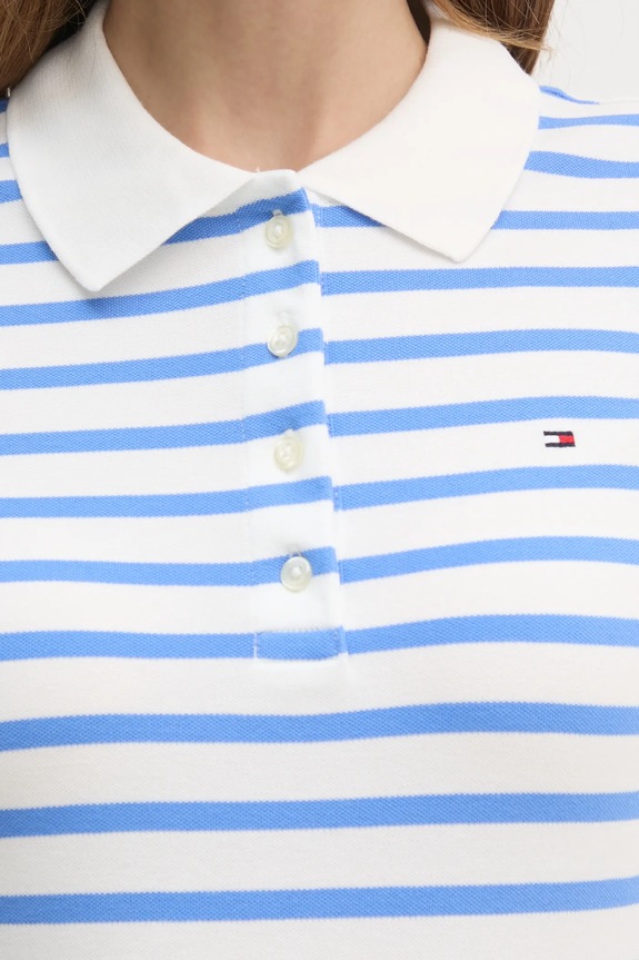 Tommy Hilfiger polo dámské s bavlnou WW0WW43225 modrá