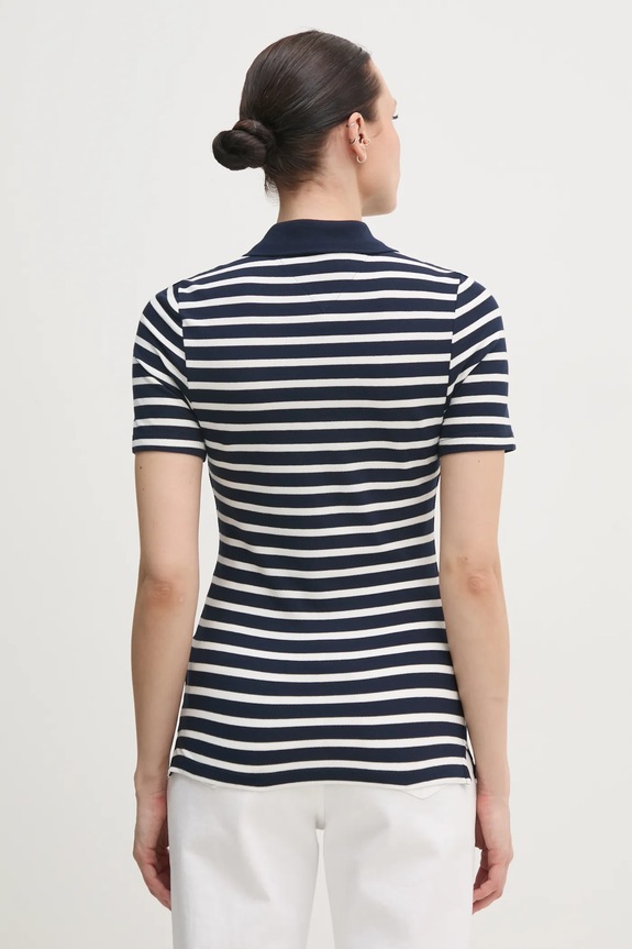 Odzież Tommy Hilfiger polo damskie z bawełną WW0WW43225 granatowy